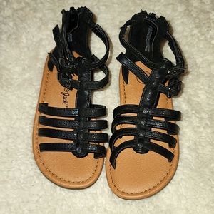 Cat and Jack Toddler Black Gladiator Sandals size 6